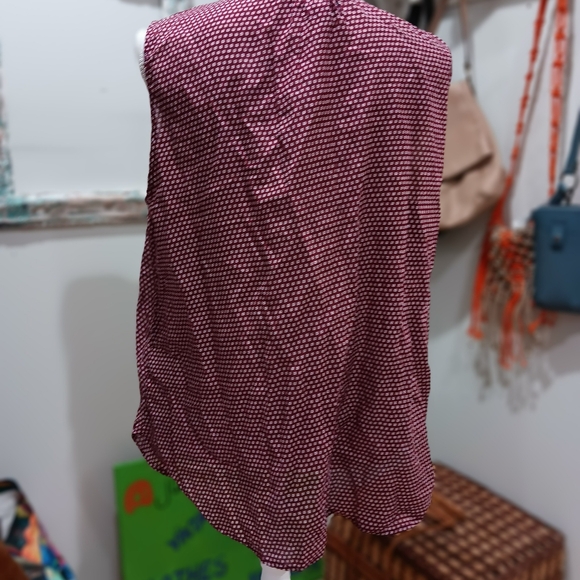 Gap , large , halter top , red and white polka dot button down blouse - Picture 2 of 4